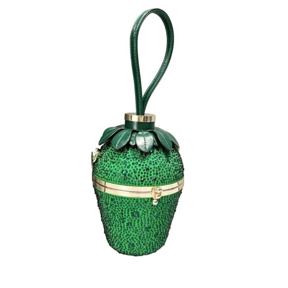 Rhinestone Strawberry Handbag (Crossbody Option)